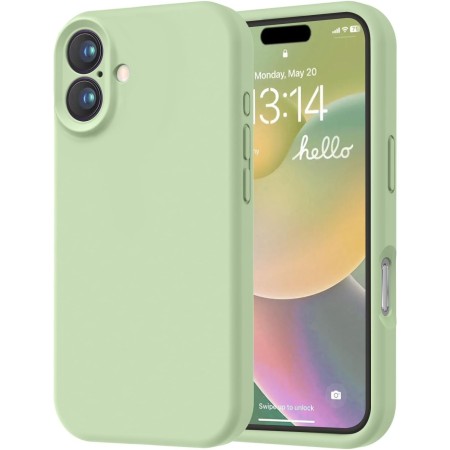 Husa de Protectie Matte TPU, Flippy, pentru Apple iPhone 16 Plus, Protectie Camera, Antisoc, Antizgariere, Antialunecare, Acoperire Completa, Verde