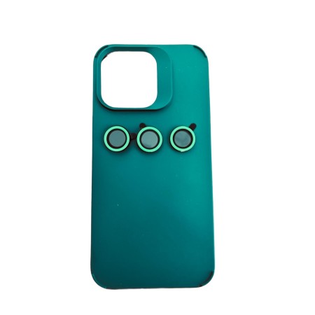 Husa Apple iPhone 15, Flippy, din Silicon Lichid, Interior din Microfibra, Lentile Fosforescente de Protectie Camera, Anti Amprenta, Rezistenta la Socuri, Verde