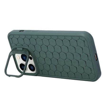 Husa de Protectie TPU, Flippy, pentru Apple iPhone 15 Pro, 3D Cube, cu Inel, Protectie Camera, Antisoc, Antizgariere, Antialunecare, Acoperire Completa, Verde