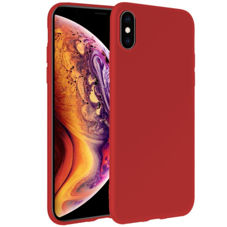 Husa protectie compatibila cu Apple iPhone X/XS Liquid Silicone Case Rosu