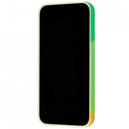 Husa protectie Flippy compatibila cu Apple iPhone 11 Pro Max Tpu Ombre, Verde/Galben/Portocaliu