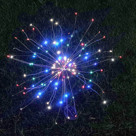 Lampa solara sub forma de artificii, 90 LED-uri, multicolor, Flippy