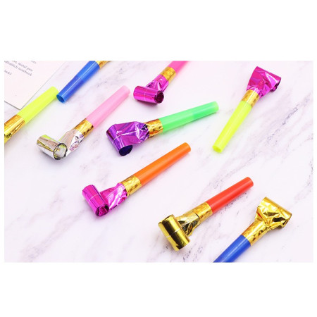 Set 6 Suflatori, Flippy, pentru Petrecere, Tematica Aniversare, 8 cm, Multicolore