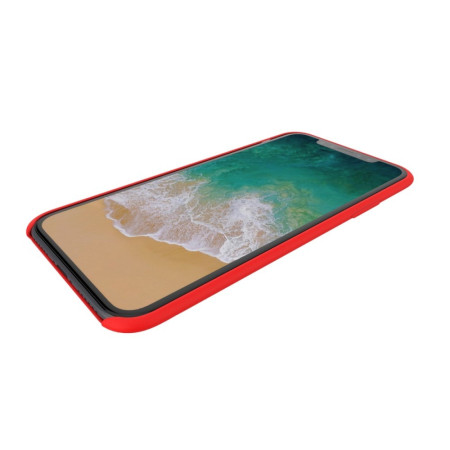 Husa protectie compatibila cu Apple iPhone X/XS Liquid Silicone Case Rosu