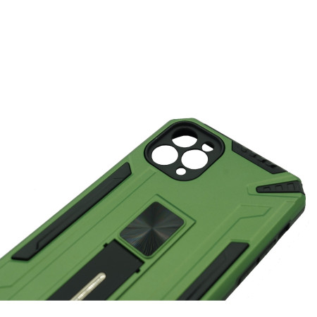 Husa de protectie Flippy pentru Apple iPhone 12 Defender Sergeant Brave cu suport, Verde deschis