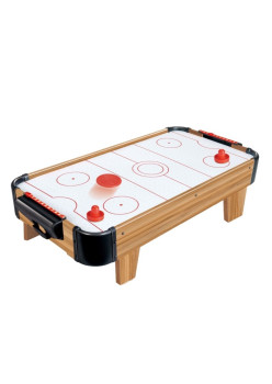 Masa Air Hockey Graffiti cu Picioare Scurte, Flippy, Lemn, 2 Pucuri, Tabela Scor, 2 Impingatoare, 76x38x21.5 cm, Maro