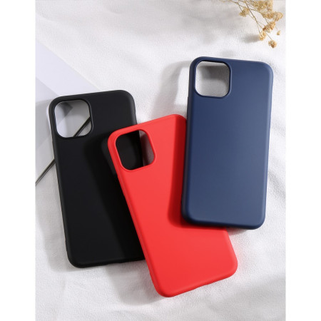 Husa protectie Flippy compatibila cu Apple iPhone 11 Liquid Silicone Case Rosu