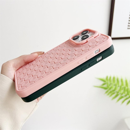 Husa de Protectie TPU, Flippy, pentru Apple iPhone 15, 3D Cube, cu Inel, Protectie Camera, Antisoc, Antizgariere, Antialunecare, Acoperire Completa, Roz