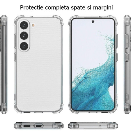 Husa de protectie Flippy, TPU, pentru Samsung S23 FE, Antisoc, Protectie colturi, Rezistenta la impact, Transparenta