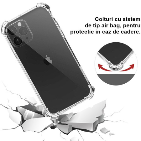 Husa de Protectie, Flippy, Compatibila cu Apple iPhone 16 Plus, TPU Antisoc, Protectie Colturi, 1.5 mm Transparent