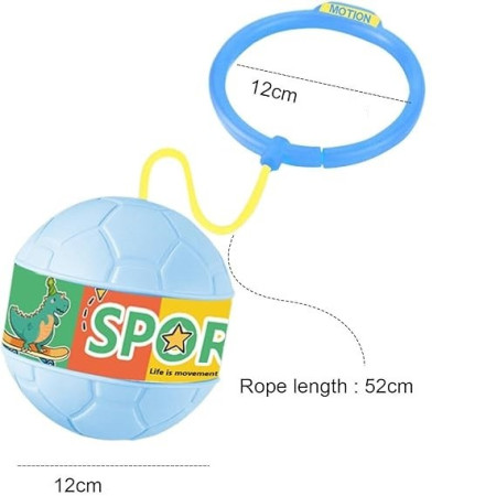 Minge pentru Sarit, Flippy, Tip Coarda Hula Hoop, Cerc 12 cm, Coarda 52 cm, Minge 12 x 11 cm, Functie Iluminat, 4-6 Ani, Plastic, Albastru