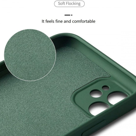 Husa protectie Flippy compatibila cu Samsung A72 Liquid Silicone Ring cu suport rotativ Verde