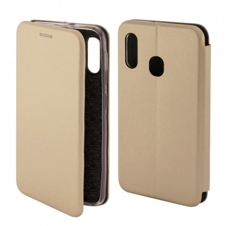 Husa de protectie Flippy compatibila cu Samsung Galaxy A50 Magnet Book Case Roz-Auriu