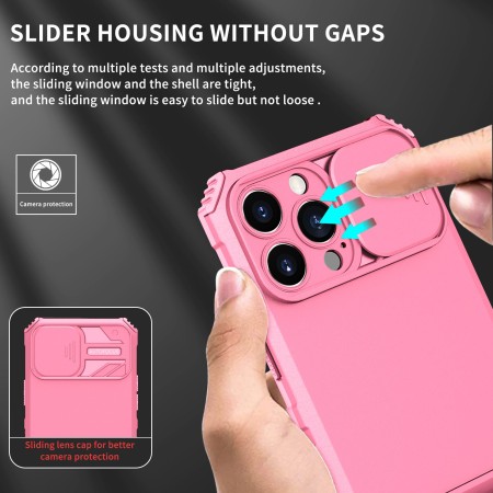 Husa Defender cu Stand pentru Samsung Galaxy S22 Ultra, Roz, Suport reglabil, Antisoc, Protectie glisanta pentru camera, Flippy