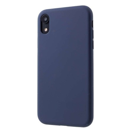 Husa protectie compatibila cu Apple iPhone 11 Liquid Silicone Case Albastru Inchis