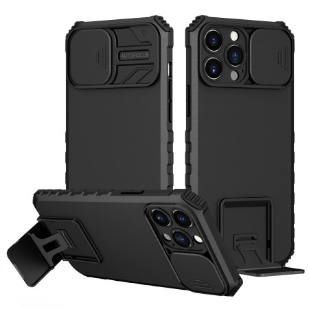 Husa Defender cu Stand pentru Samsung Galaxy S22 Plus, Negru, Suport reglabil, Antisoc, Protectie glisanta pentru camera, Flippy