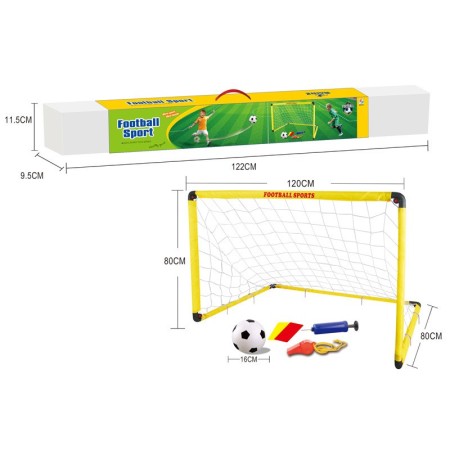 Outdoor sports foldable free installation football goal removable portable football goal frame toy with net - color: large folding football goal (120cm)