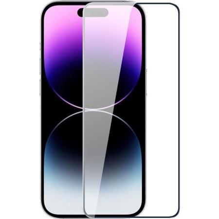 Folie de Protectie cu Instalare Rapida, Flippy, pentru Apple iPhone 15 Pro, Tempered Glass Easy Tool, Full Cover, Protectie Difuzor, HD, Margini Negre, Transparent