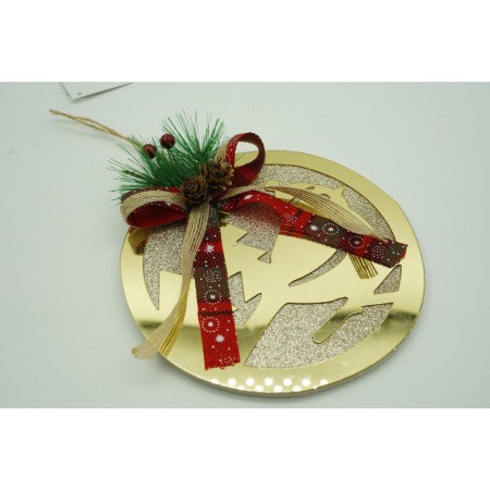 Ornament brad, Flippy, Pasare, Auriu, Lucios, 17*17CM, Acril, Interior/ Exterior