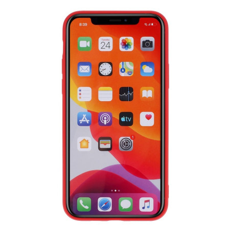 Husa protectie Flippy compatibila cu Apple iPhone 11 Liquid Silicone Case Rosu