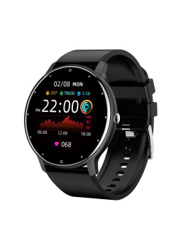 Ceas smartwatch si bratara fitness Flippy ZL02D, oxigen, ritm cardiac, pedometru, notificari, IP67, Compatibil cu Android/iOS, vibratii, multi sport, Negru