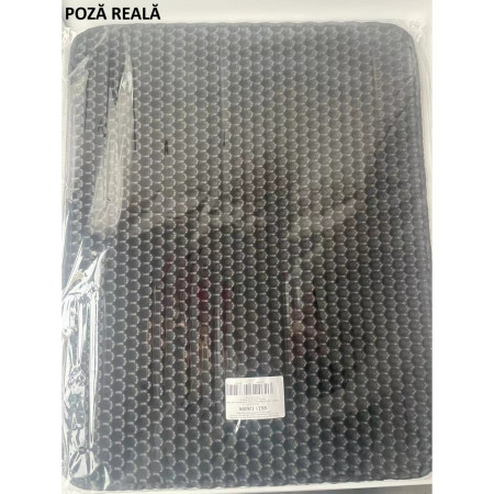 Covoras pentru Litiera, Flippy, Covor cu Doua Fete pentru Pisici, Rezistent la Apa, Colectare Granule de Nisip, Antiderapant, 40x50 cm, Negru