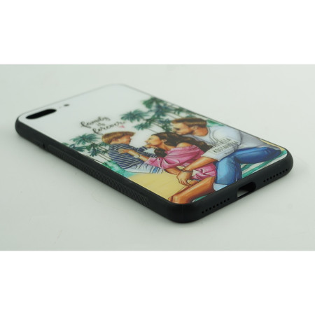 Husa protectie,Flippy, compatibila cu Apple iPhone 12 Pro Glass print Family is Forever Multicolor