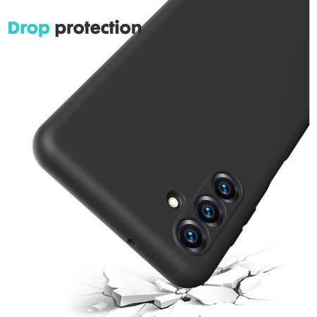 Husa de Protectie, Flippy, pentru Samsung Galaxy S23 FE, Liquid Silicone, cu Microfibra pe Interior, Protectie Antisoc, Compatibil Incarcare Wireless, Negru