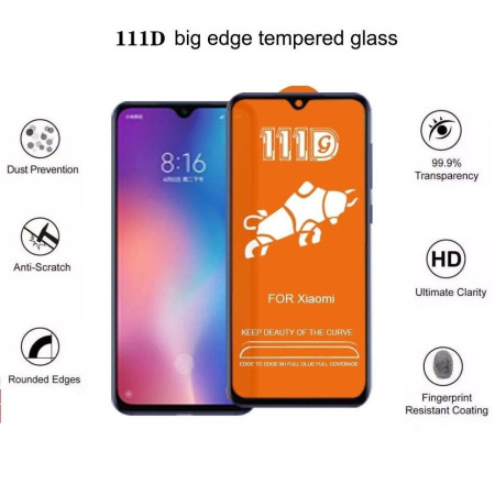 Folie Sticla Flippy® compatibila cu Xiaomi Redmi 8 111D Negru