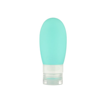 Recipient Portabil din Silicon Elegant de Voiaj, Sticla de Calatorie, Flippy, Potrivita pentru Lotiune, Sampon si Alte Lichide, Anti-scurgere, cu Posibilitate de Reumplere, Capacitate 90mL, Verde