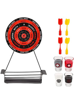 Joc de Baut Darts Flippy, 4 Sageti si Pahare de Shot Incluse, pentru petreceri si timp liber, 30 x 20 x 6.5 cm, multicolor