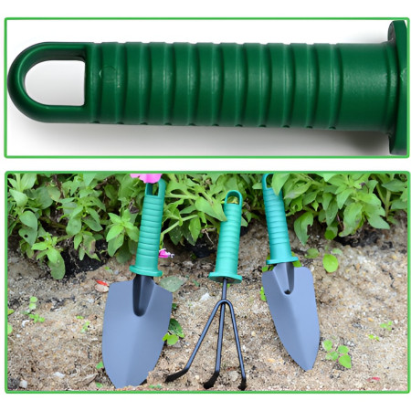 Set 12 Unelte de Gradina, Flippy, pentru Plantare Prelucrare Sol si Ingrijire Plante, Material PVC si Otel, Cutie Inclusa, 38 x 29 cm, Verde Deschis