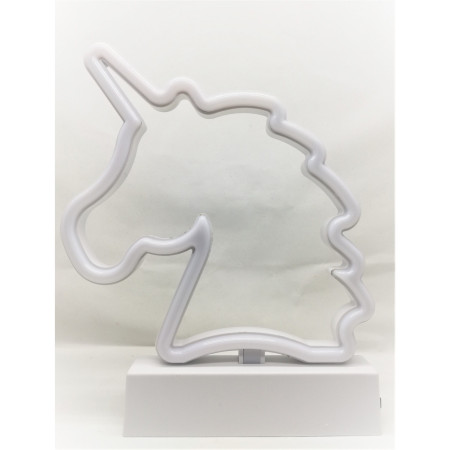 Decoratiune Luminoasa cu Baterii Unicorn 25 cm Alb Rece