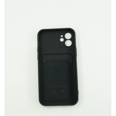 Husa protectie Flippy cu suport card compatibila cu Apple iPhone 12 Mini Negru