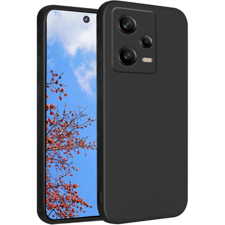 Husa de Protectie, Flippy, pentru Xiaomi Redmi Note 12 Pro 5G, Liquid Silicone, cu Microfibra pe Interior, Protectie Antisoc, Compatibil Incarcare Wireless, Negru