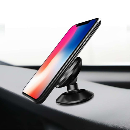 Suport auto Flippy magnetic rotire 360 grade V2 pentru telefon, Negru