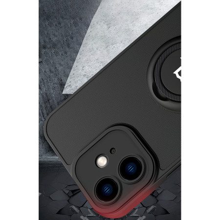 Husa Eagle Eye cu Stand pentru Huawei P20 Lite, Negru, Suport Auto Magnetic, Protectie Antisoc, Flippy