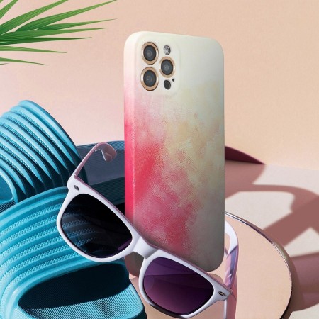 Husa protectie Flippy compatibila cu Apple iPhone XR Tpu Ombre, Roz/Galben