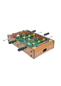 Mini Masa de Fotbal cu Teren si 12 Jucatori Flippy, 4 Manere, cu Tablou pentru Scor, din Metal, Lemn si ABS, 34.5 x 23 x 7 cm, pentru copii/adulti