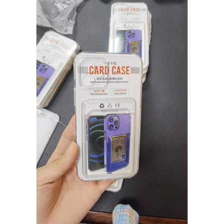 Husa protectie cu suport card compatibila cu Samsung A32 5G Transparent