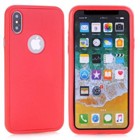 Husa Apple iPhone X Full Silicone Rosu