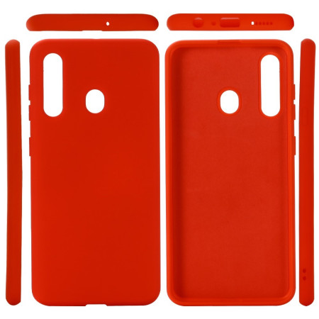 Husa protectie compatibila cu Samsung A20E Liquid Silicone Case Rosu