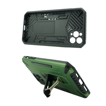 Husa de protectie Flippy pentru Apple iPhone 11 Pro Max Defender Sergeant Brave cu suport, Verde deschis