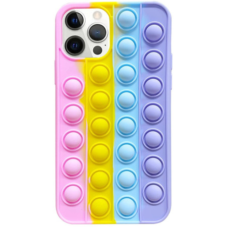 Husa de protectie Flippy Pop It compatibila cu Apple iPhone 13 Pro,Model 8,Multicolor