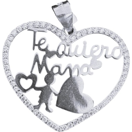 Pandantiv, Jolie Silver, Argint 925, Model Te Quiero Mama, 24 x 24 mm, 1.7 g