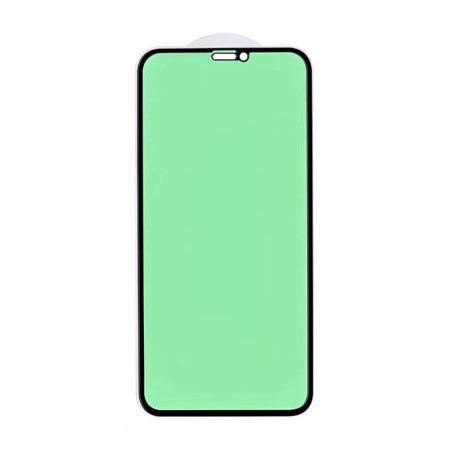 Folie de Sticla Securizata pentru Apple iPhone 15 Plus, Flippy, Lumina Verde Anti-Blue Ray, Auto-Aplicare, Protectie Completa 9D, Verde