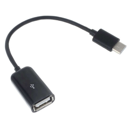 Cablu OTG USB 2.0 Type-C to USB A 16 cm Flippy, Negru