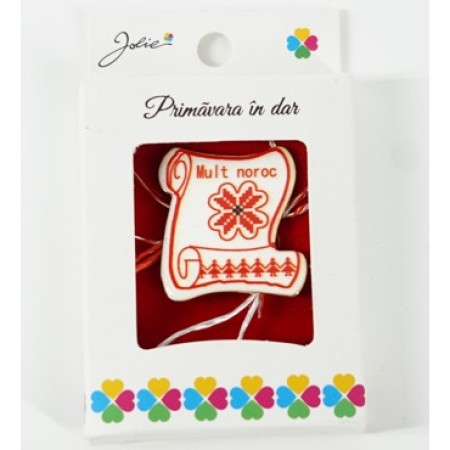 Martisor Brosa Mica in Cutie, Dimensiune Brosa 2.5-3 cm, Material Metal, Model Mult noroc