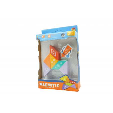 Set inteligent de constructie cu piese magnetice, Flippy, 6 piese, pentru copii, +3 ani, multicolor