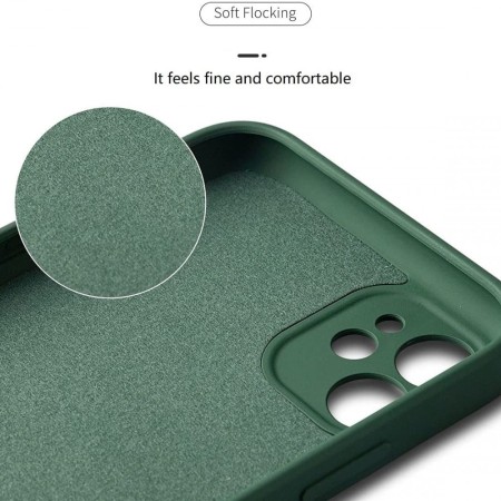 Husa protectie Flippy compatibila cu Samsung A32 5G Liquid Silicone Ring cu suport rotativ Verde